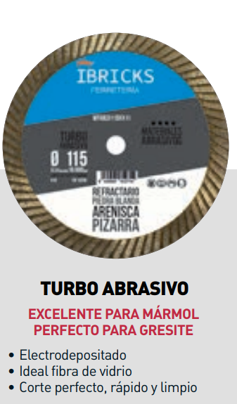 Disco diamante turbo abrasivo 115mm