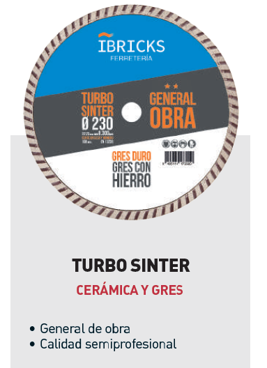 Disco diamante turbo sinter 230mm