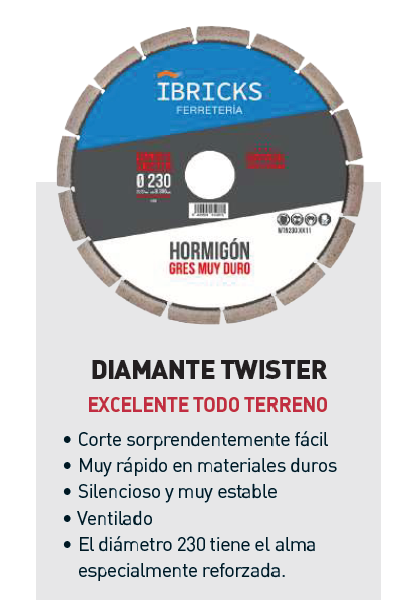 Disco diamante twister 230mm