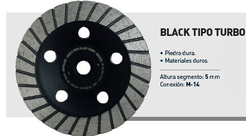 Muela vaso black turbo 125mm