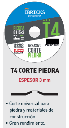 Disco G4 corte piedra 115mm