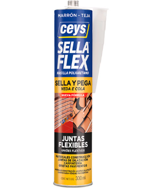 Silicona SellaFlex marrón - teja 310ml