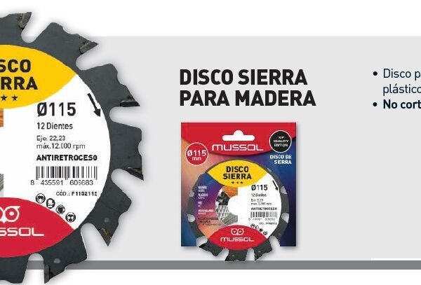 Disco sierra multiusos 12 dientes 115mm