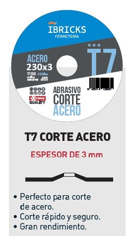 Disco G7 corte acero 230mm